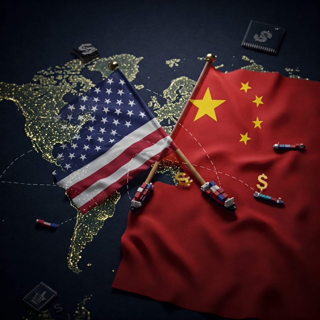 Economic and geopolitical stakes symbolized.