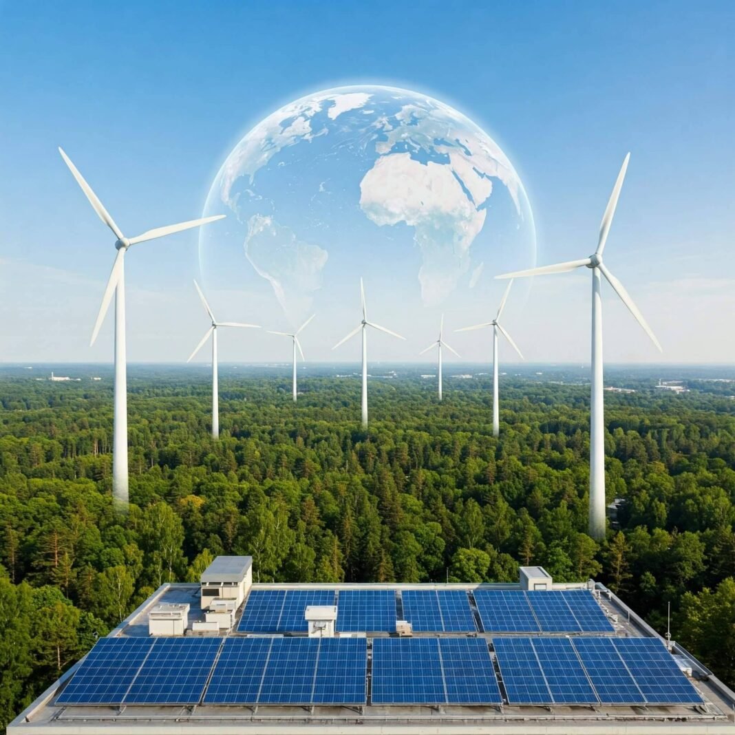 Global composite image of environmental policies'