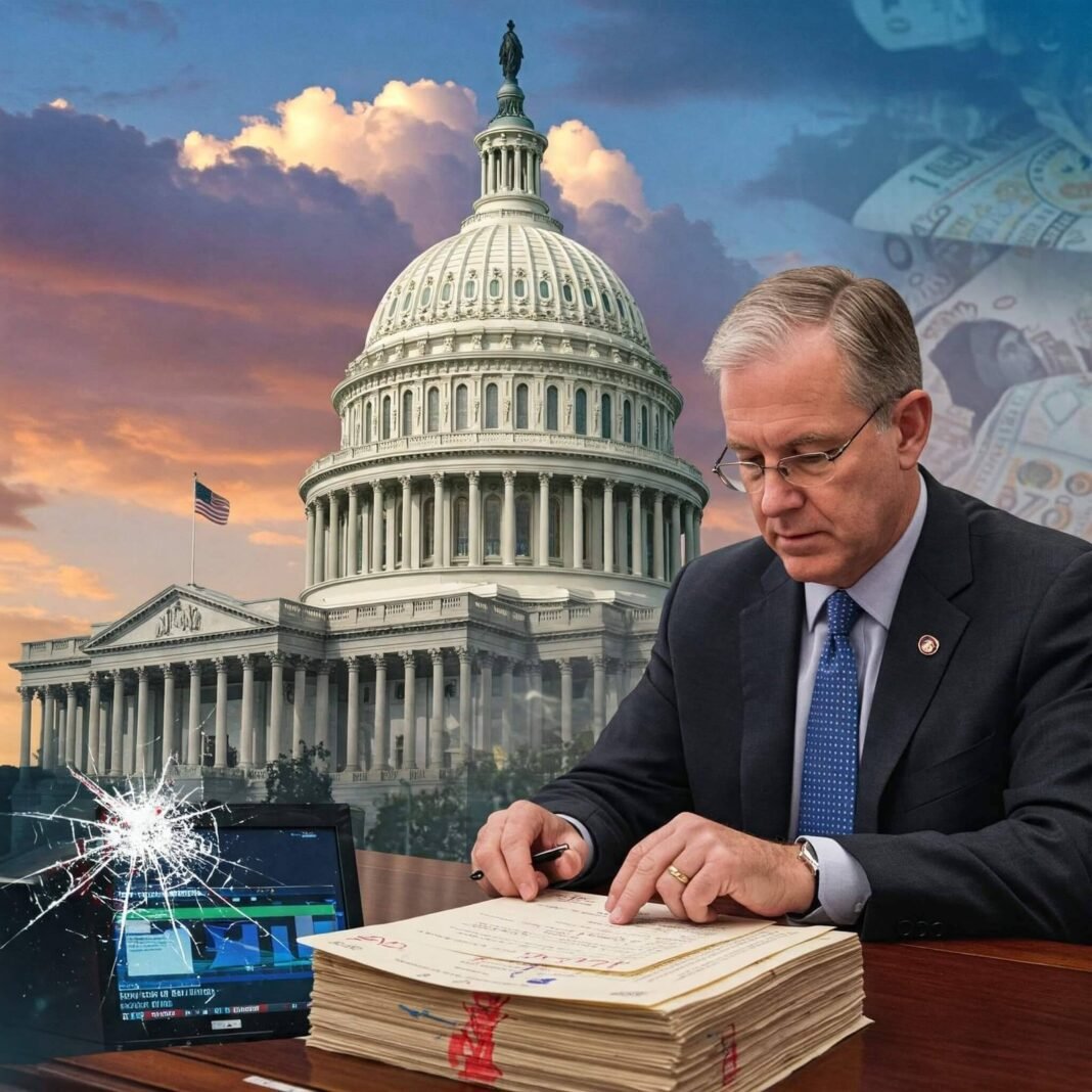 Composite image of US politics