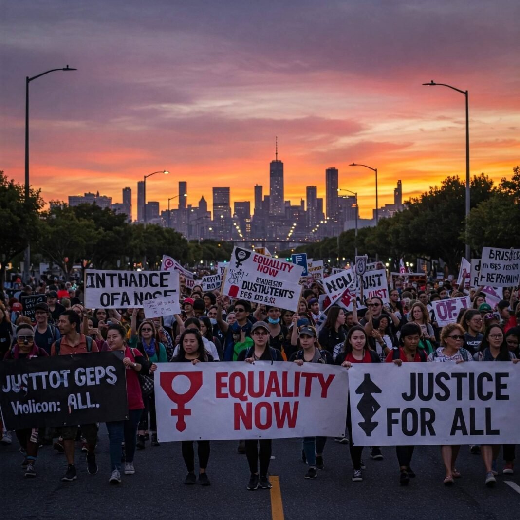 Diverse group marching for equality